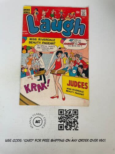 Laugh # 234 VG/FN Archie Comic Book Betty Veronica Reggie Riverdale 6 ...