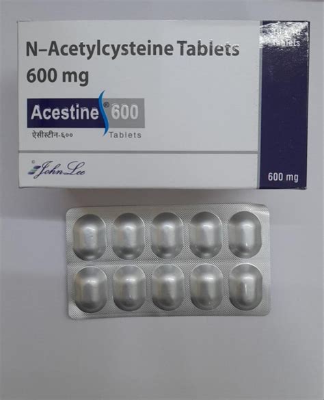 N-Acetylcysteine 600 Mg Tablets at Rs 300/strip | Acetylcysteine Tablet ...