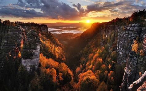 Sandstone rocks, Pravčický důl, Czechia #landscape #nature #Czechia ...