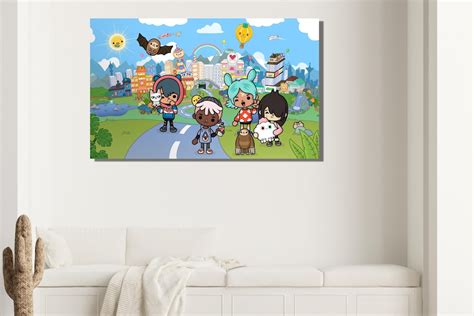 Toca Boca Wall Art,playful Adventures of Toca Boca Canvas Wall Art,toca ...