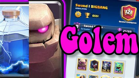 Golem Lightning Deck 🏆 BIGBANG 6600 👈 Best deck in clash Royale - YouTube