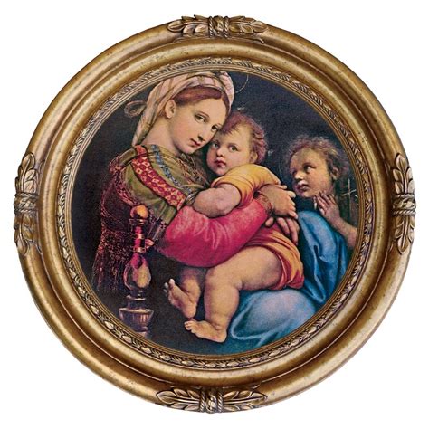 Design Toscano Madonna della Seggiola, 1514 by Raphael Sanzio Framed Painting Print | Wayfair