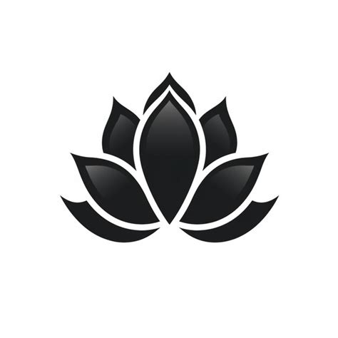 Premium AI Image | a close up of a black and white lotus flower logo generative ai