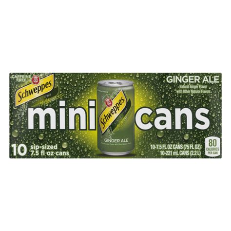 Schweppes Mini Cans Ginger Ale (7.5 fl oz) - Instacart