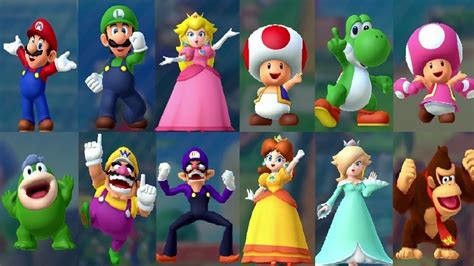 Mario Party 10 - All Characters Victory Animations - YouTube