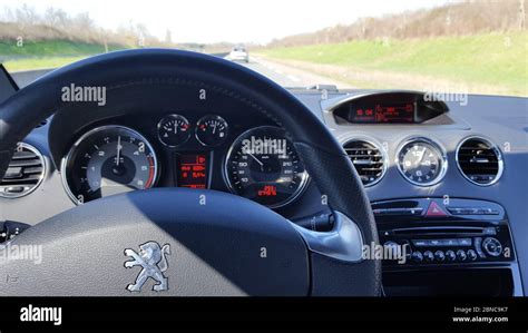 Bordeaux , Aquitaine / France - 05 05 2020 : 308 Peugeot rcz coupe car interior dashboard ...