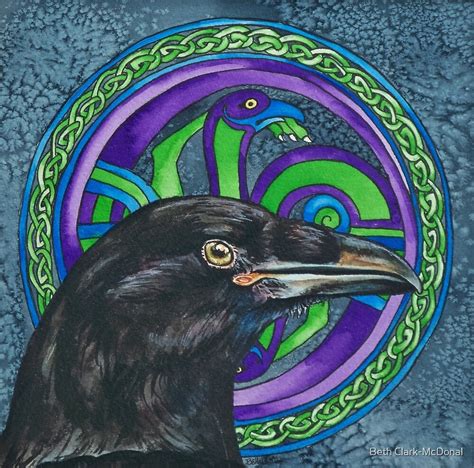 "Celtic Raven" by Beth Clark-McDonal | Redbubble