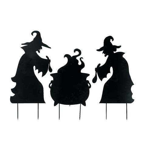 Silhouette Witch Yard Signs Halloween Décor - Discontinued | Halloween silhouettes, Witch ...