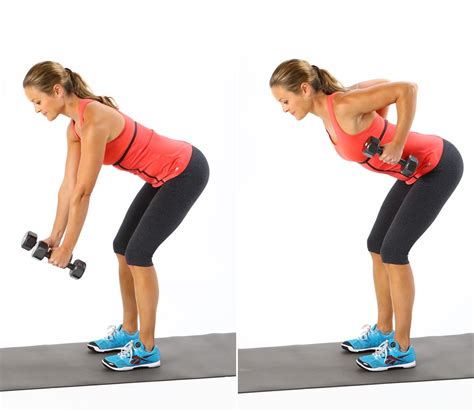 Bent-Over Row | 12 Dumbbell Exercises For Strong, Chiseled Arms | POPSUGAR Fitness