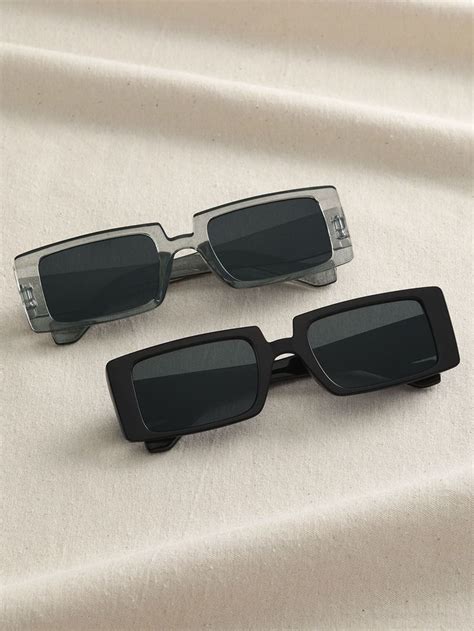 2pairs Square Frame Sunglasses in 2023 | Fashion eye glasses, Pretty ...