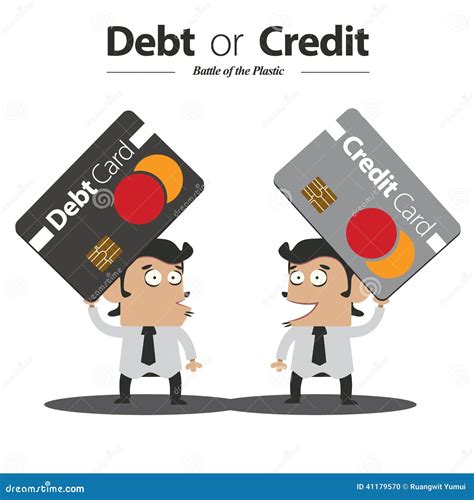 Debt or Credit stock vector. Illustration of effect, battle - 41179570