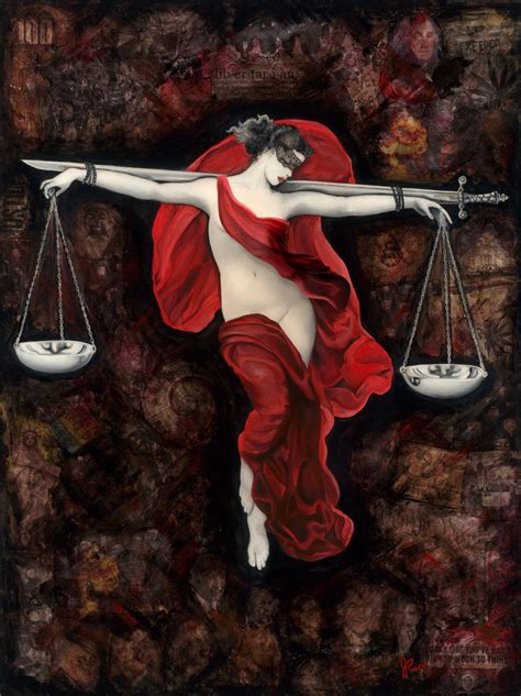 Lady Justice Edited Art Print Political Philosophical