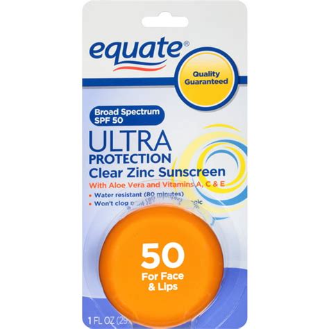 Equate Ultra Protection Sunscreen Clear Zinc Oxide for Face, SPF 50, 1 Fl Oz - Walmart.com ...