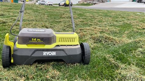 Ryobi One+ Battery Powered Dethatcher Review - YouTube