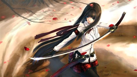 Anime girl katana drawing - leosmash