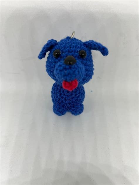 Blue Dog Amigurumi Crochet Keychain - Etsy | Crochet keychain, Crochet amigurumi, Crochet