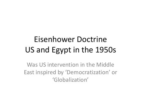 Eisenhower Doctrine