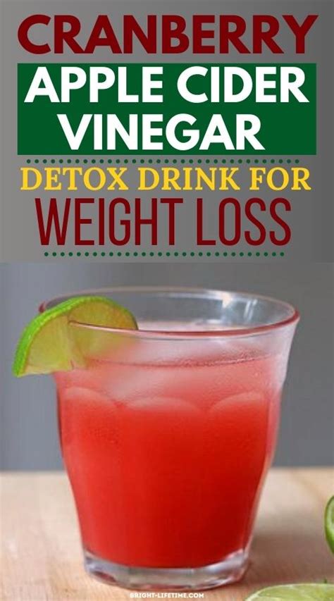 Cranberry Detox Drink With Apple Cider Vinegar - Bright Life