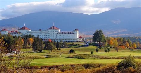 The Mount Washington Golf Course is tucked in Bretton Woods New Hampshire with mountainous views ...