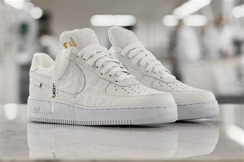 Louis Vuitton And Nike Air Force 1 Mid Von Virgil Abloh Weiß Weiß Weiß ...