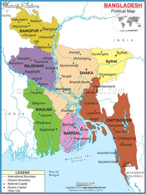 Bangladesh Map - TravelsFinders.Com