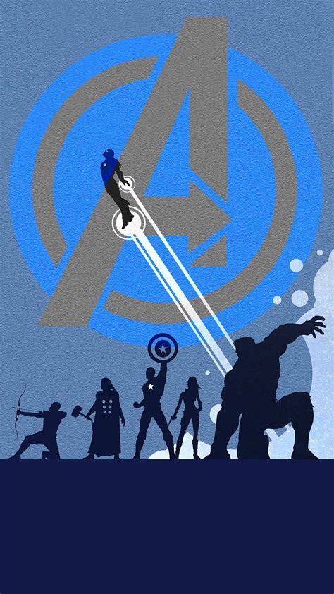 Download Marvel iPhone The Avengers Minimalist Art Wallpaper | Wallpapers.com