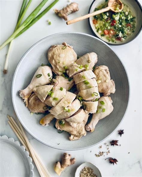 Cantonese White Cut Chicken with Ginger-Scallion Sauce | Saveur