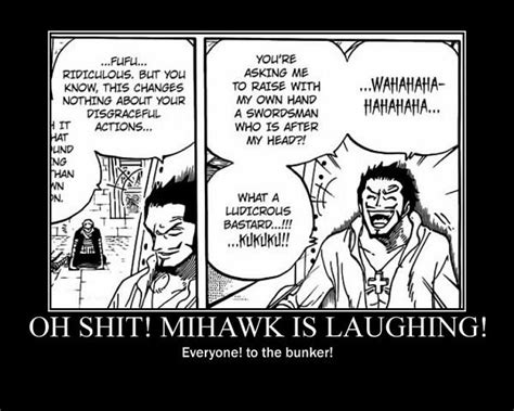 Oh shit ! Mihawk is laughing by Serininjaa on DeviantArt