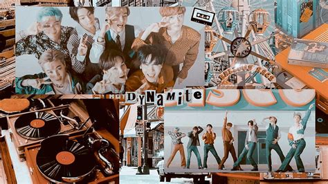 BTS Dynamite . Bts , Bts laptop , Computer , Brown Aesthetic BTS HD ...