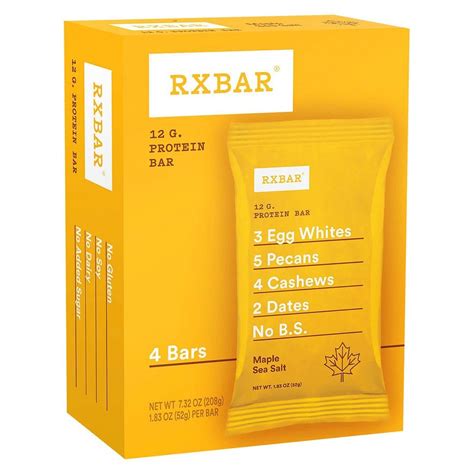 RXBAR Maple Sea Salt Protein Bars - 4ct in 2021 | Protein bars, Rxbar, Protein