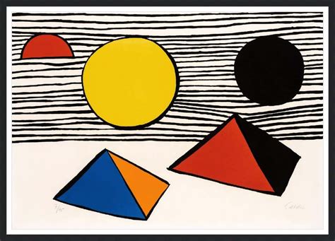 Alexander Calder - ALEXANDER CALDER PYRAMIDS AND SUN SIGNED AND NUMBERED at 1stDibs