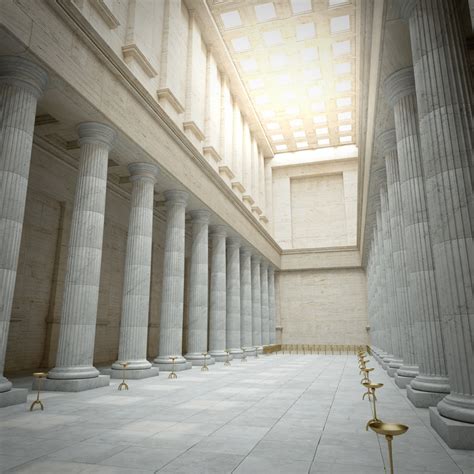 Greek temple interior model - TurboSquid 1210300