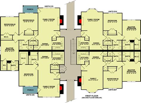 8-Unit Apartment Complex - 83143DC | Architectural Designs - House Plans