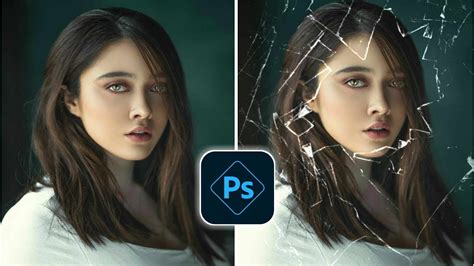 Photoshop tutorial - Creating a Stunning Broken Glass effect - YouTube