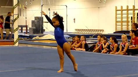 Level 2 Gymnastics Floor Routine- JoElle's first meet - YouTube