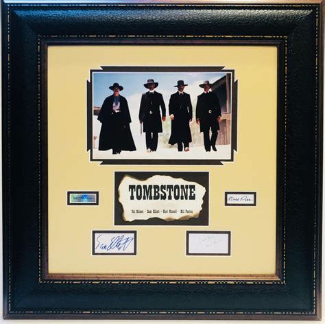 Tombstone 25x25 Custom Framed Display Signed by (4) with Kurt Russell ...