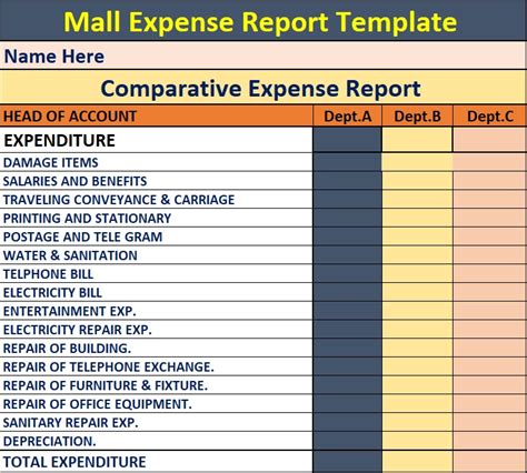 Expense Report Template – Excel Word Templates | Report template, Word template, Book report ...