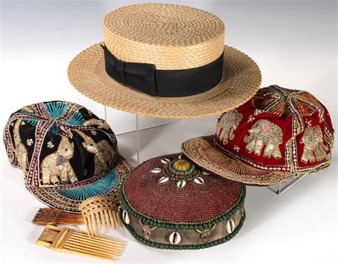 #416: A COLLECTION OF HATS FROM VARIOUS CULTURES