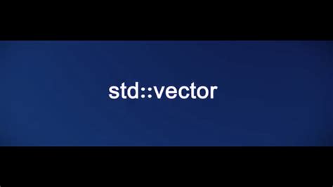 std::vector - YouTube