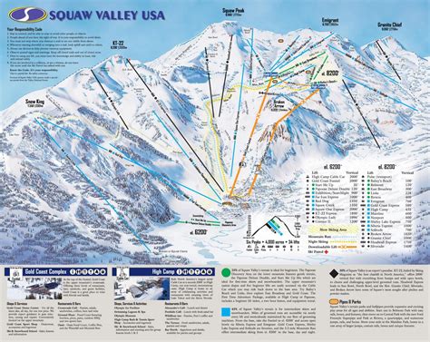 Squaw Valley Ski Resort, CA, USA, Trail Map California Ski Resorts, Tahoe Ski Resorts, Best Ski ...