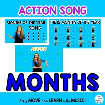 Months of the Year Action Song, Sequencing Activities, Worksheets ...