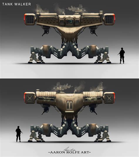 ArtStation - Tank Walker Platform: Vehicle Design Front & Rear Views