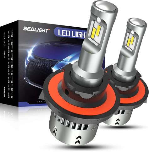 SEALIGHT Scoparc S2 H13/9008 LED Headlight Bulbs, H13 LED High Beam Low Beam, 1:1 Halogen Bulb ...