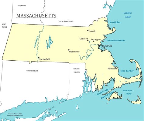 Massachusetts State Map - Map of Massachusetts and Information About the State