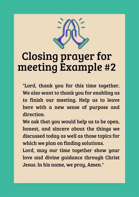 Closing Prayer For Meeting, Seminar: 10 Powerful Prayer Example