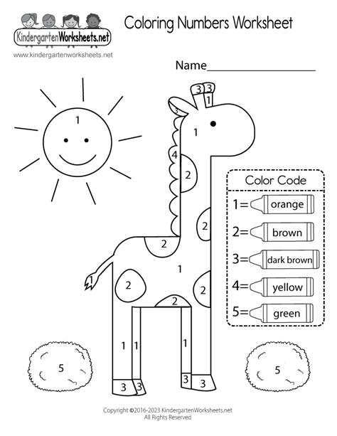 coloring worksheets for kindergarten Worksheets kindergarten coloring worksheet tracing numbers ...