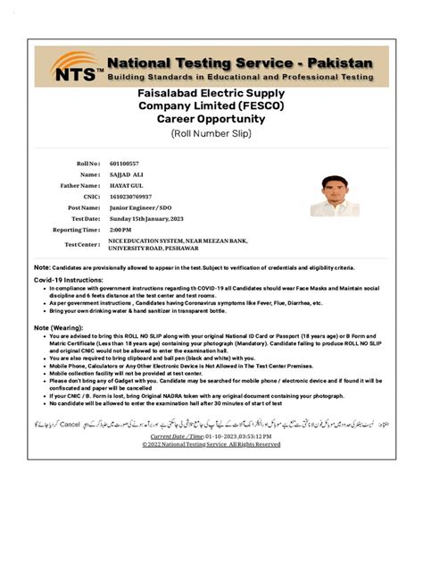 NTS - Candidate (Portal) | PDF