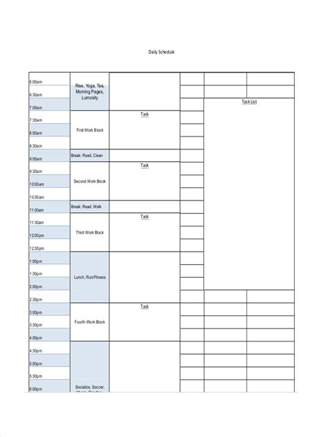 Time Management Schedule - 7+ Examples, Format, Pdf, Tips