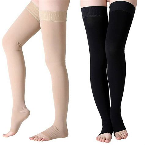 Thigh High Medical Compression Stockings 23-32mmHg Varicose Veins ...