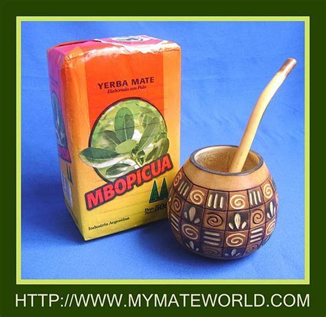 Organic Yerba Mate, Art Square Handcrafted Gourd & Cane Bombilla, Yerba Mate - Gourds ...